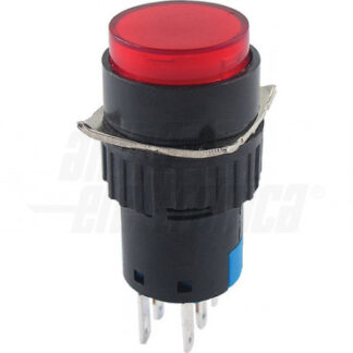 PULS.PUSH LOCKED 230V 2NO-2NCROT.ROSSO - ALP 330-044-1