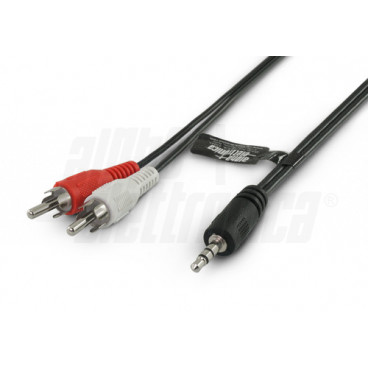 CAVO DA JACK 3.5 A 2 SPINE RCA1.5MPOLYB - ALP 11-3-002B