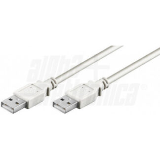 CAVO 2XSP USB A 2.0 1.8M BIANCO POLYBAG - ALP 95-600WB