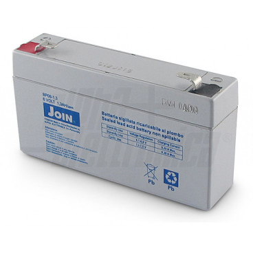 BATT. PIOMBO 6V 1.3 A CON FASTON - ALP BP06-1.3