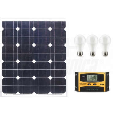 KIT FOTOV. 50W 12V CON REGLAMNO BATT. - ALP KIT50-SB