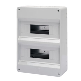 centralino protetto senza porta - pareti con centrini di foratura - predisposto per alloggiamento morsettiere - (12x2) 24+2m ip40 - GEW GW40030