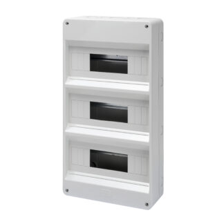 centralino protetto senza porta - pareti con centrini di foratura - predisposto per alloggiamento morsettiere - (12x3) 36+3m ip40 - GEW GW40032