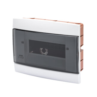 centralino da arredo - da incasso - predisposto per alloggiamento morsettiere - 250x195x26 - bianco - 8 + 1/2 moduli - GEW GW40225TB