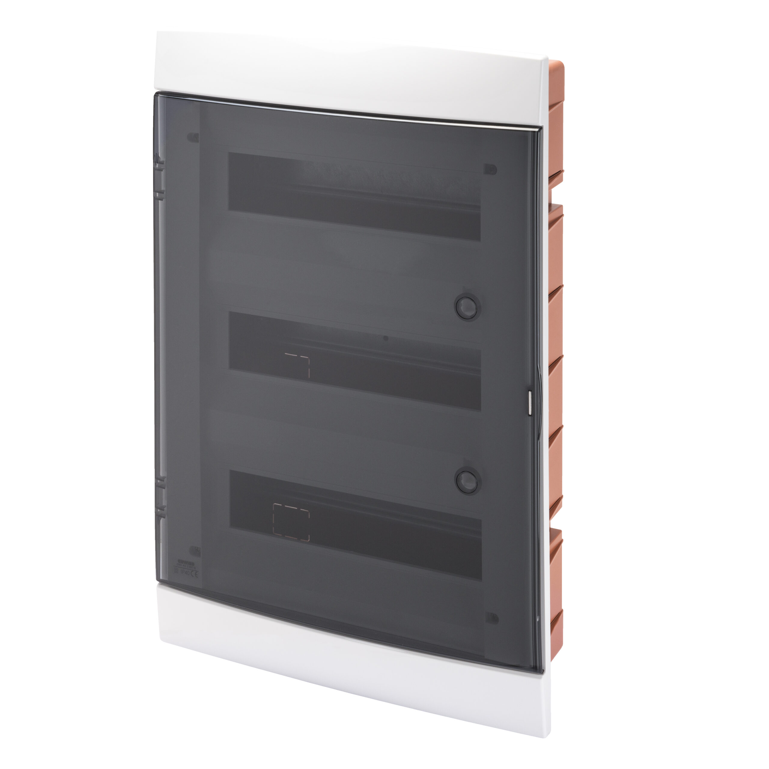 centralino da arredo - da incasso - predisposto per alloggiamento morsettiere - 330x493x28 - bianco - 36+3 moduli - GEW GW40239TB