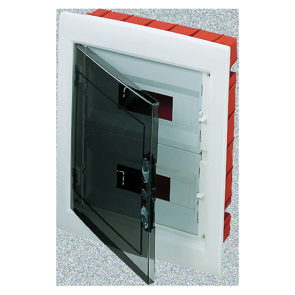 quadro di distribuzione con pannelli finestrati e telaio estraibile - porta trasparente fumÉ - (12x2) 24 moduli ip40 - GEW GW40606