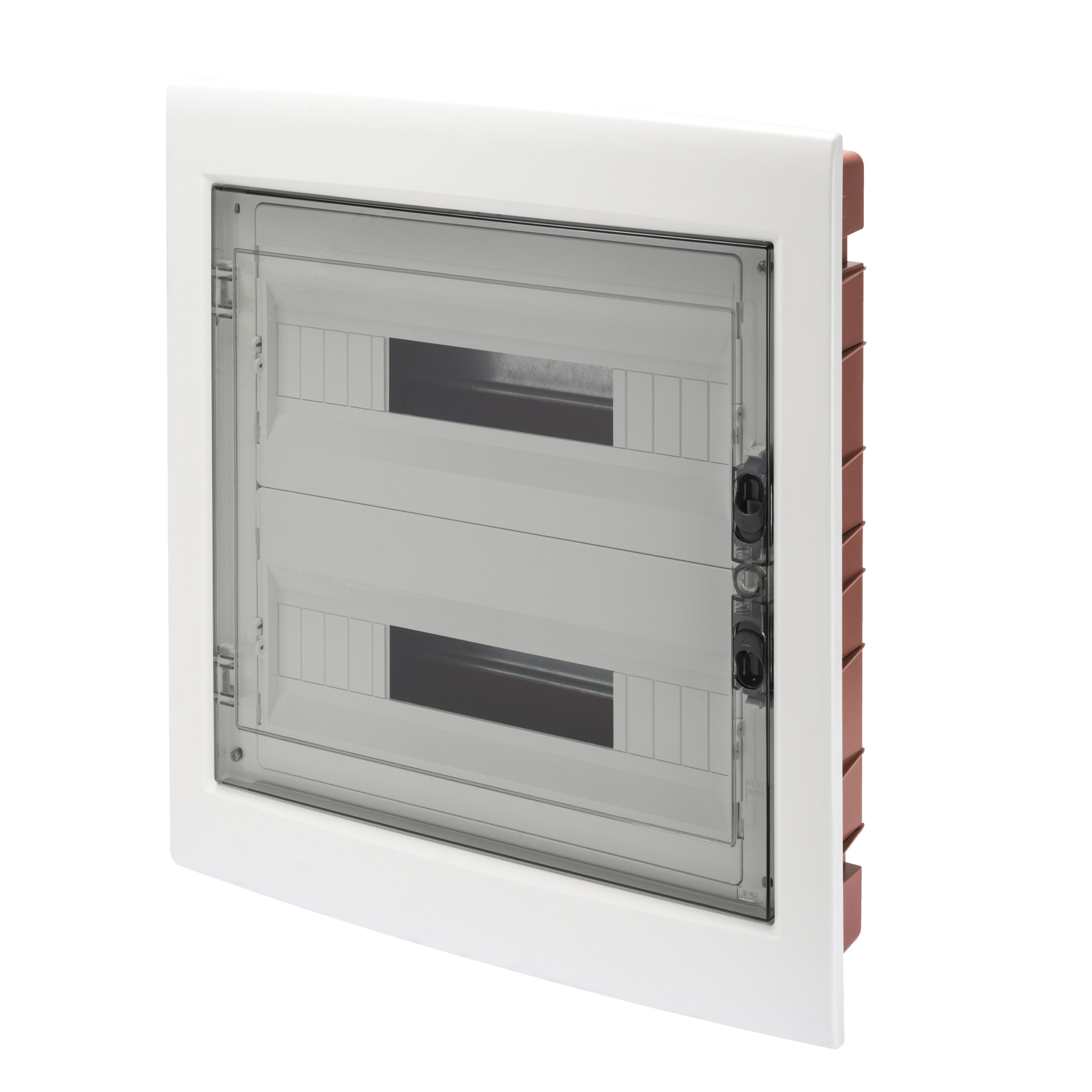 quadro di distribuzione con pannelli finestrati e telaio estraibile - porta trasparente fumÉ - (18x2) 36 moduli ip40 - GEW GW40609