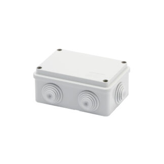 cassetta di derivazione con coperchio basso a vite - ip55 -dimensioni interne 120x80x50 - pareti con passacavi - grigio ral 7035 - GEW GW44005