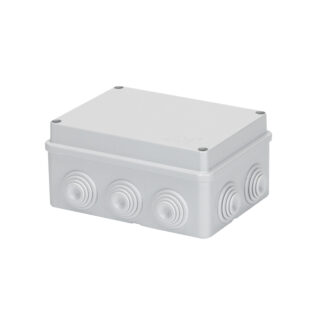 cassetta di derivazione con coperchio basso a vite - ip55 - dimensioni interne 150x110x70 - pareti con passacavi - grigio ral 7035 - GEW GW44006