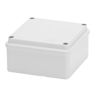 cassetta di derivazione con coperchio basso a vite - ip56 - dimensioni interne 100x100x50 - pareti lisce - grigio ral 7035 - GEW GW44204