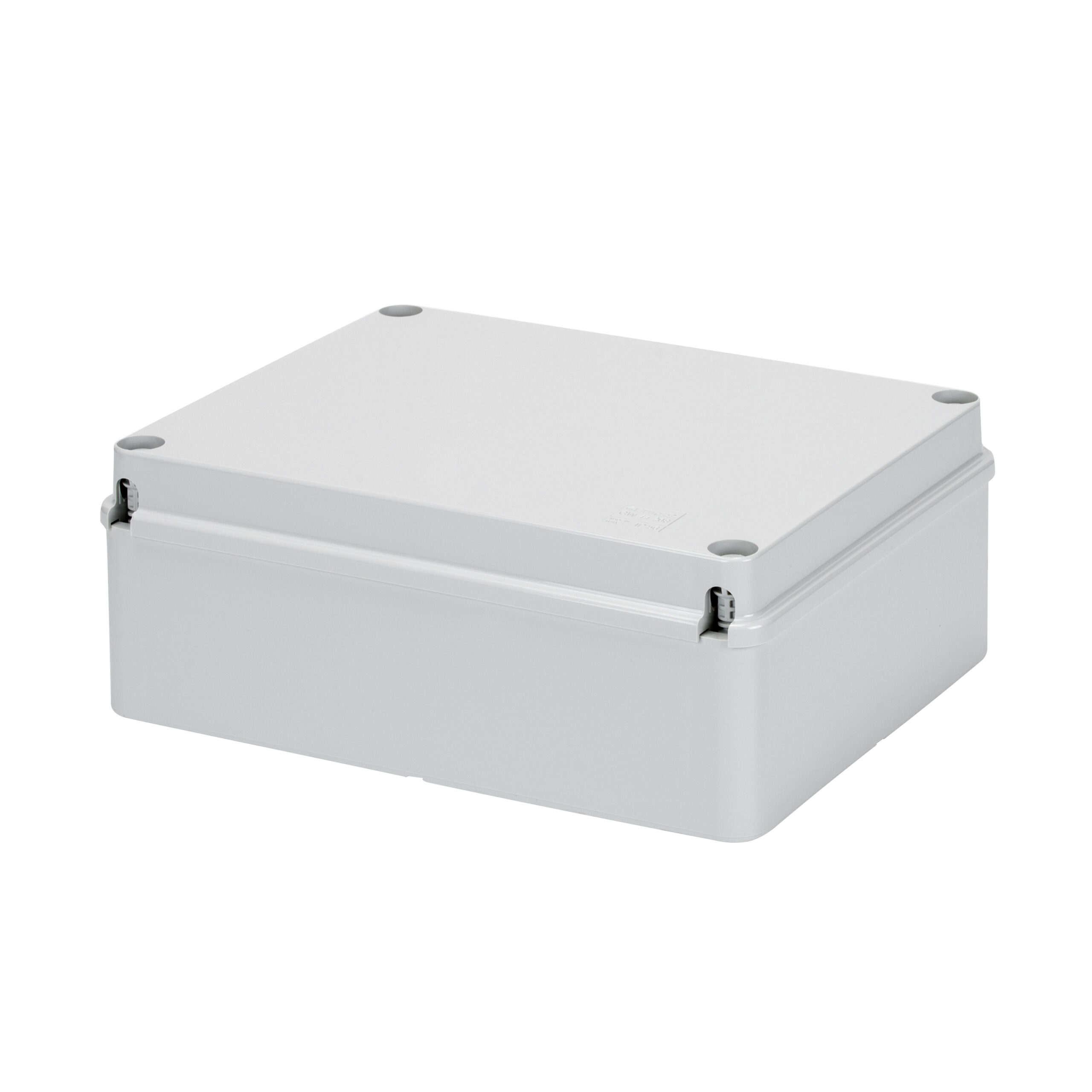 cassetta di derivazione con coperchio basso a vite - ip56 - dimensioni interne 190x140x70 - pareti lisce - grigio ral 7035 - GEW GW44207