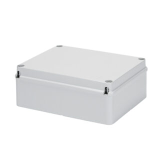 cassetta di derivazione con coperchio basso a vite - ip56 - dimensioni interne 240x190x90 - pareti lisce - grigio ral 7035 - GEW GW44208