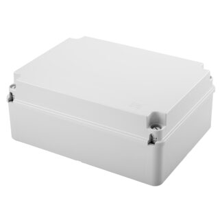 cassetta di derivazione con coperchio basso a vite - ip56 - dimensioni interne 300x220x120 - pareti lisce - grigio ral 7035 - GEW GW44209