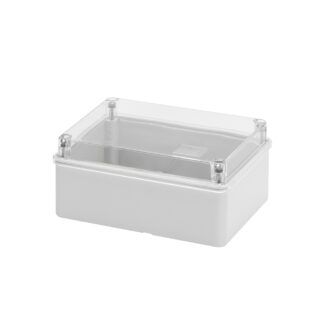 cassetta di derivazione e per apparecchiature elettriche ed elettroniche-coperchio basso trasparente-ip56-dimensioni interne 150x110x70-pareti lisce - GEW GW44426