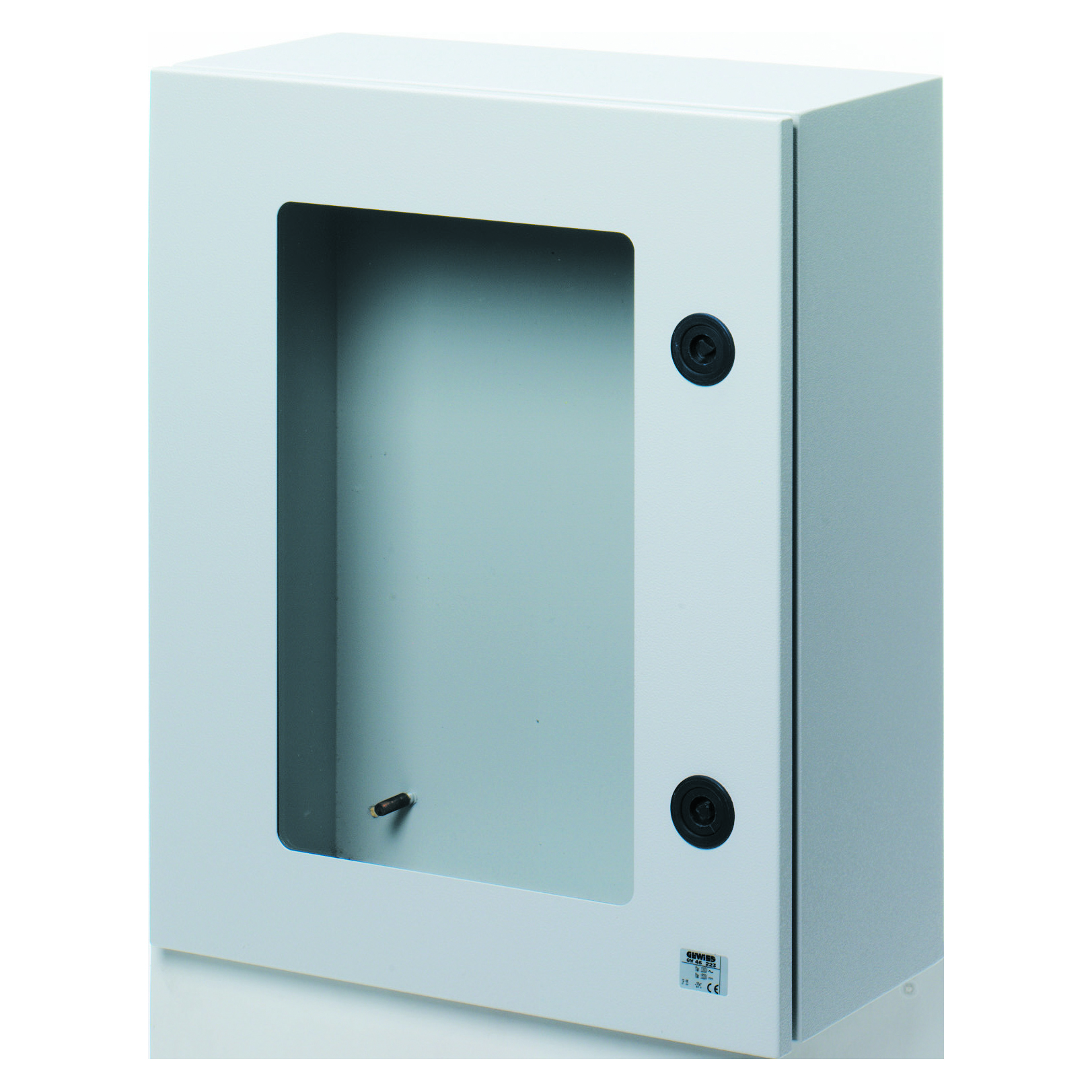 quadro metallo porta munita di oblÒ in vetro temperato e serratura 515x650x250 - ip55 - grigio ral 7035 - GEW GW46235