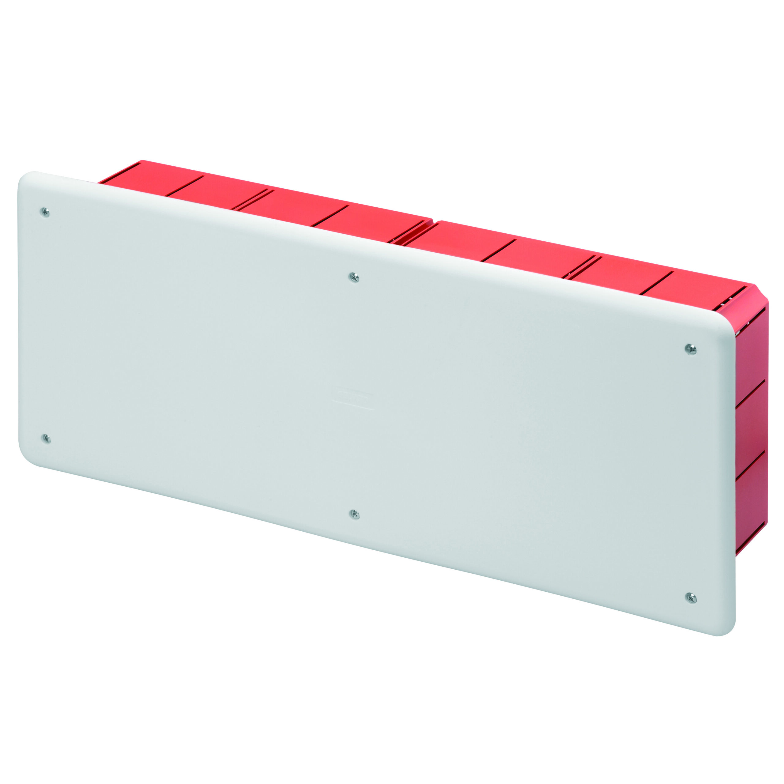 cassetta di derivazione e connessione - per pareti in muratura - con guida din - dimensioni 392x152x75 - coperchio bianco ral9016 - GEW GW48008