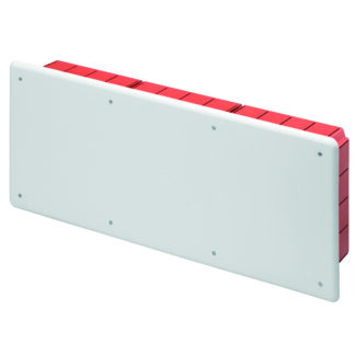 cassetta di derivazione e connessione - per pareti in muratura - con guida din - dimensioni 516x202x90 - coperchio bianco ral9016 - GEW GW48010
