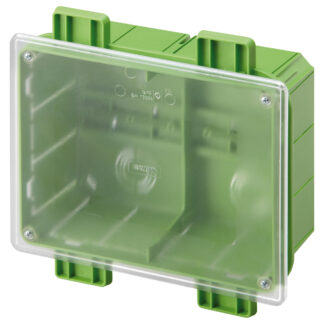 cassetta di derivazione e connessione - da incasso - coperchio trasparente - green wall - dimensioni 196x152x75 - GEW GW48126PM
