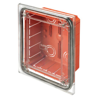 cassetta di derivazione e connessione modulare - da incasso - stagna - dimensioni 138x169x70 - coperchio trasparente antiurto - ip55 - GEW GW48691